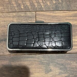 BCBGMaxAzria Black Textured Clutch